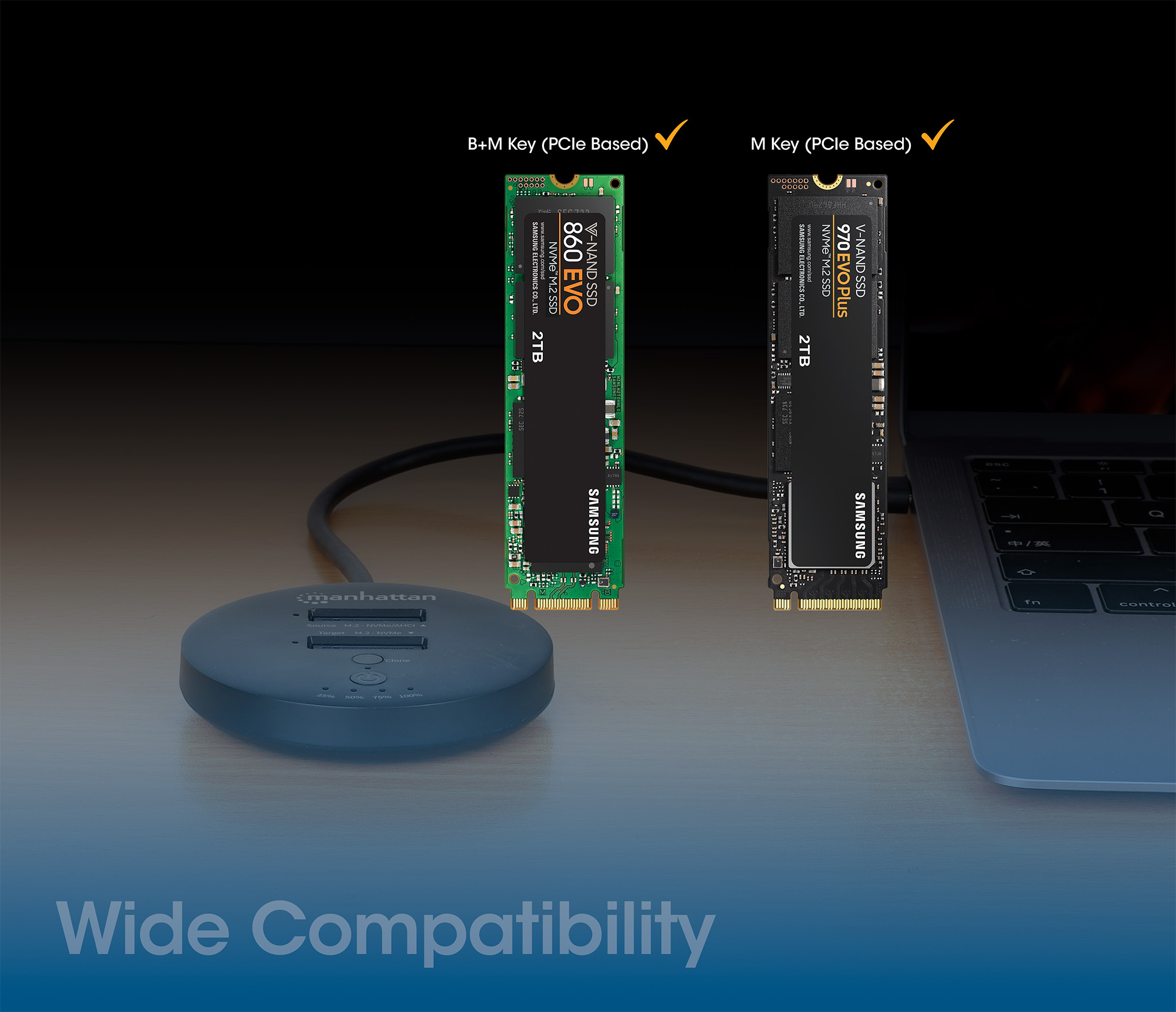 Docking Station Dual-Bay M.2 NVMe Clone SSD MANHATTAN - immagine 10