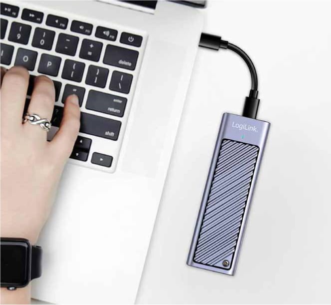 Box Esterno USB-C™ 3.2 Gen 2 per SSD M.2 NVMe e SATA LOGILINK - immagine 6