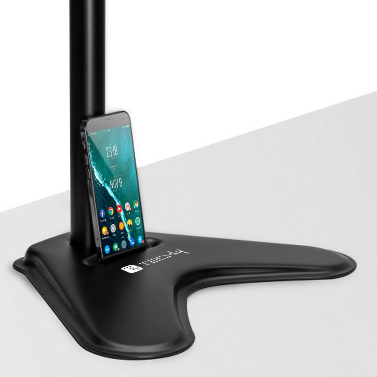 Supporto da Scrivania 2 Monitor 17-32'' con Base e Supporto per Smartphone TECHLY - immagine 8