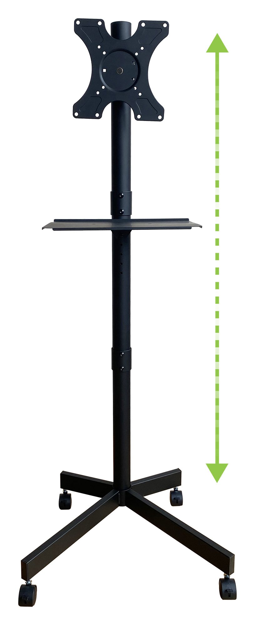 Supporto a Pavimento per TV con Mensola e Base Compatta Salva Spazio TECHLY - immagine 5