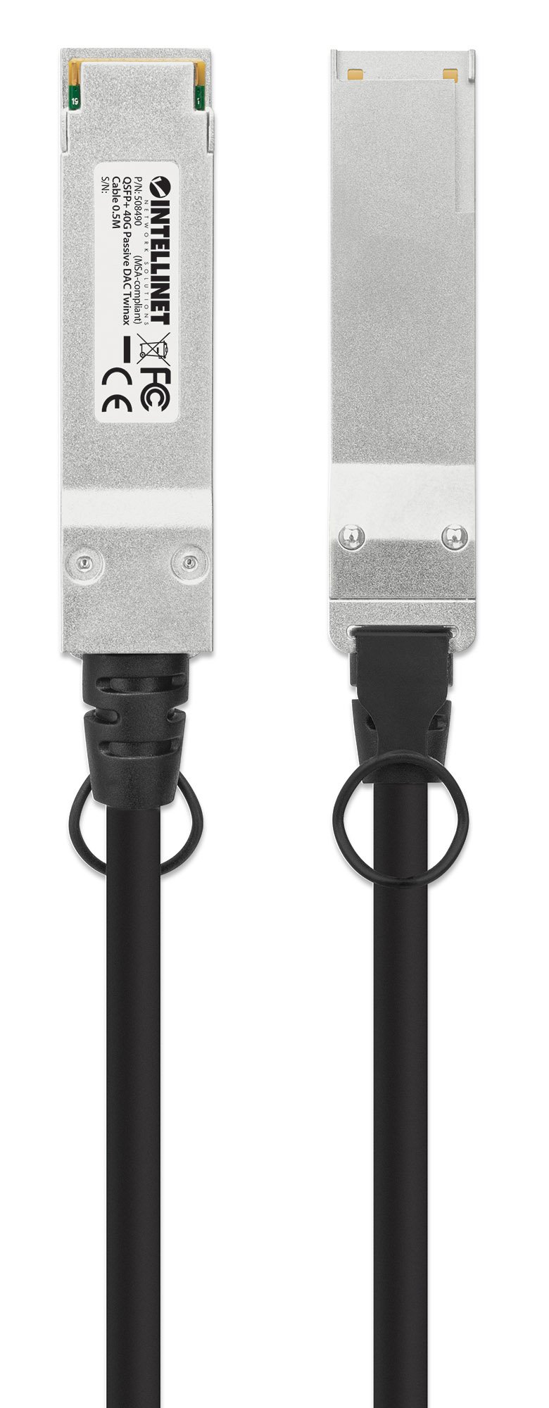 Cavo in Rame Twinax DAC Passivo QSFP+ 40G 0,5m INTELLINET - immagine 5