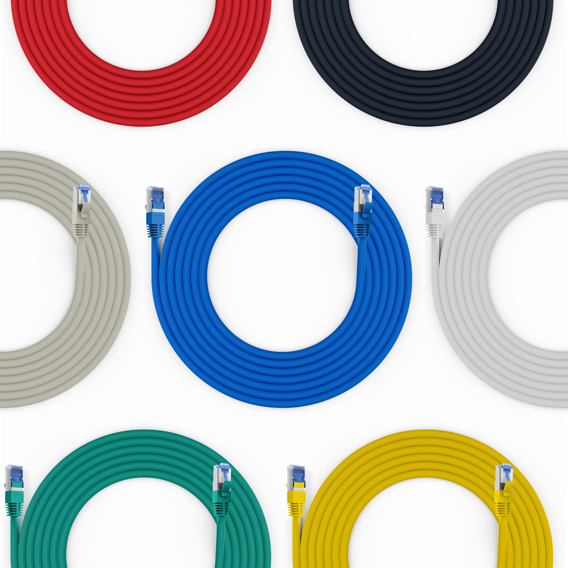 Cavo di Rete Patch in Rame Cat.6A S/FTP TPE Cat.7 Ultraflex Verde 1m OEM - immagine 5