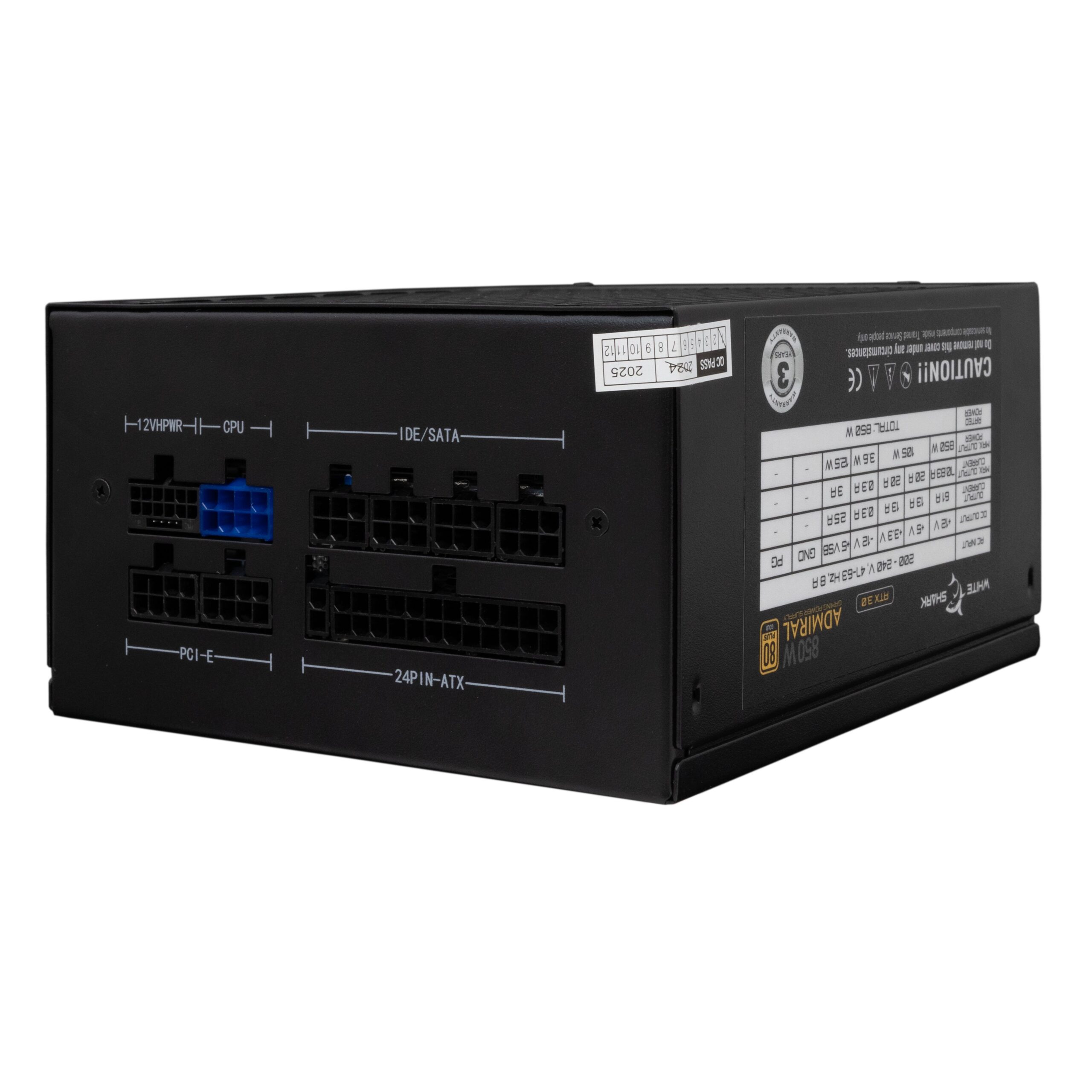 Alimentatore per PC ATX 850 Watt WHITE SHARK - immagine 5