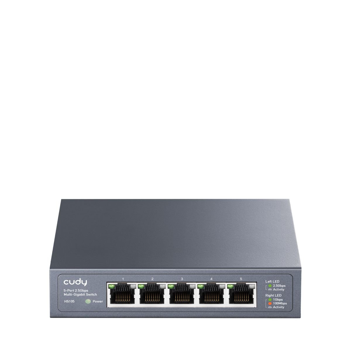 Switch con 5 Porte 2.5G Ethernet Custodia in Metallo, HS105 CUDY - immagine 5