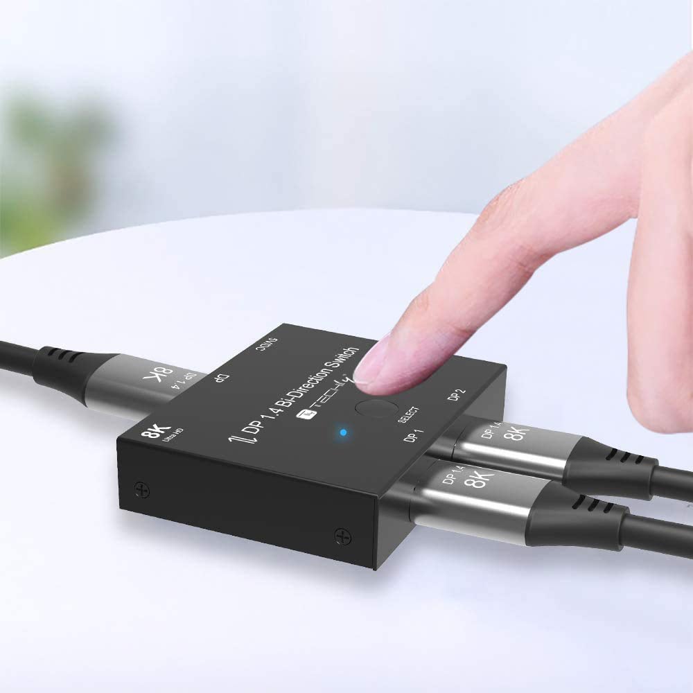 Switch Bidirezionale Convertitore Splitter DisplayPort 8K DP1.4 per Sorgenti Multiple e Display TECHLY - immagine 6