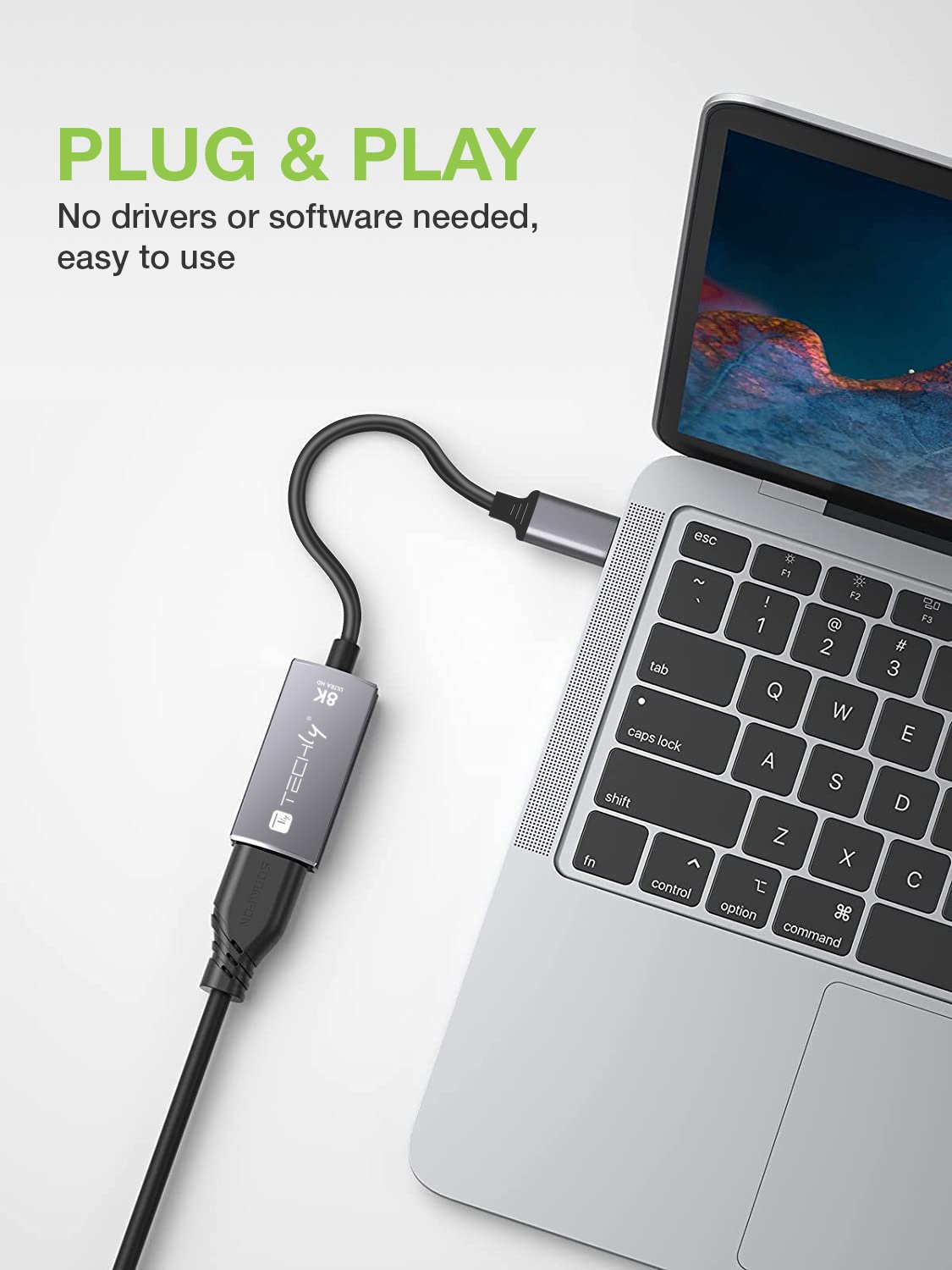 Adattatore USB-C™ 3.2 a HDMI 2.1 8K@60Hz 15 cm TECHLY - immagine 4