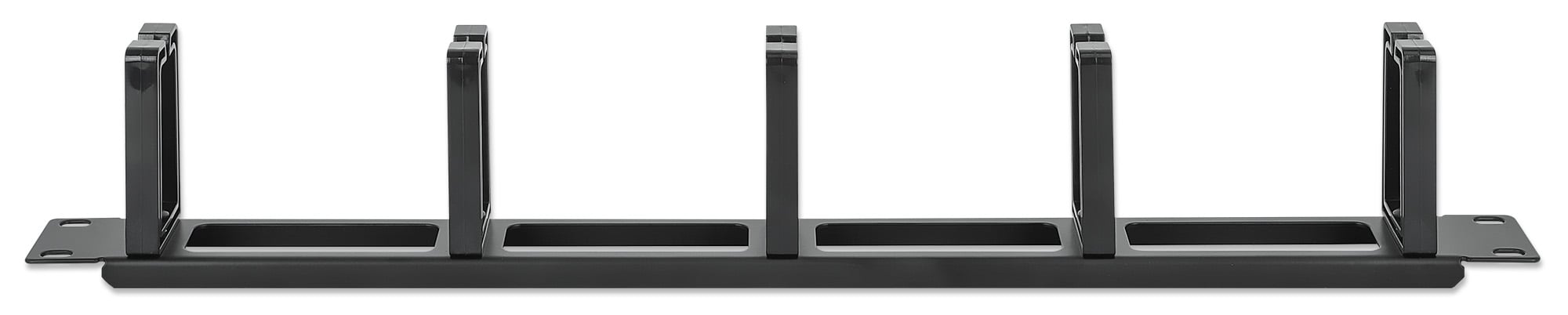 Pannello Passacavi 19'' 5 Anelli in Plastica 1U Nero INTELLINET - immagine 4