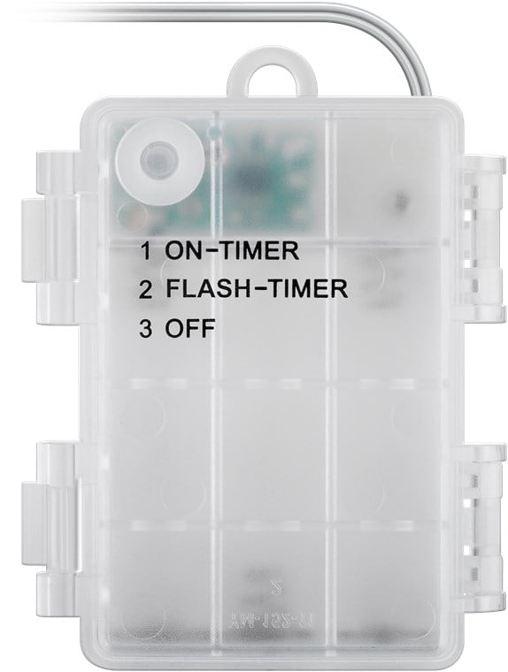 80 Luci LED a Stella IP44 Bianco Caldo a Batteria con Timer - immagine 5
