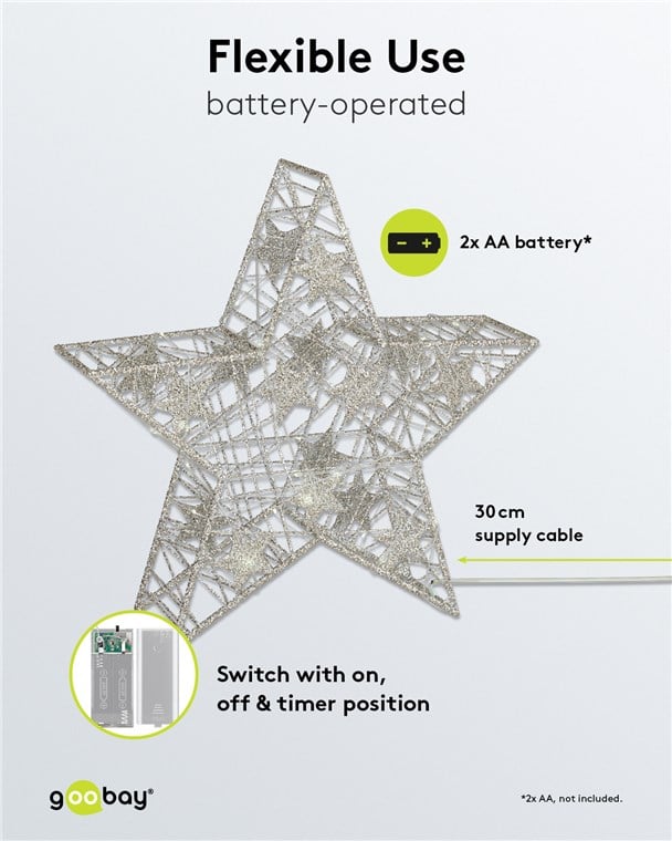 Lampada Stella Batteria: Luce Decorativa e Pratica GOOBAY - immagine 5