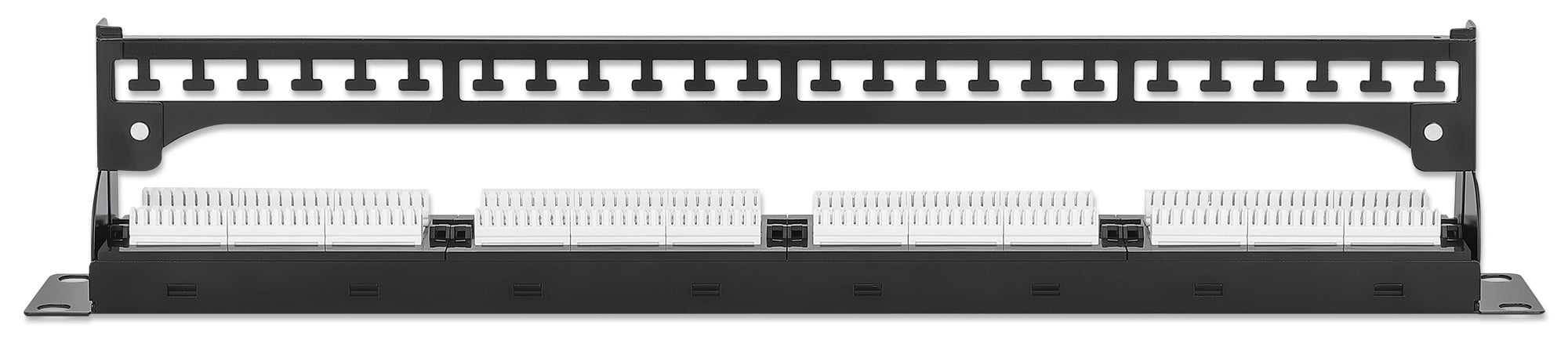 Pannello Patch UTP 24 Posti RJ45 Cat.6 con Barra Gestione Cavi INTELLINET - immagine 4