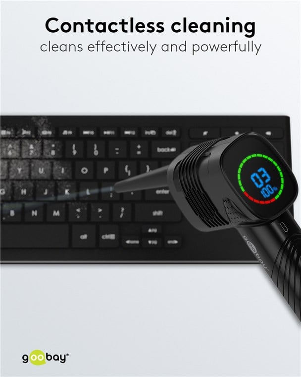 Kit di Pulizia Elettrico per PC Soffiatore ad Aria con 5 Ugelli Intercambiabili GOOBAY - immagine 5