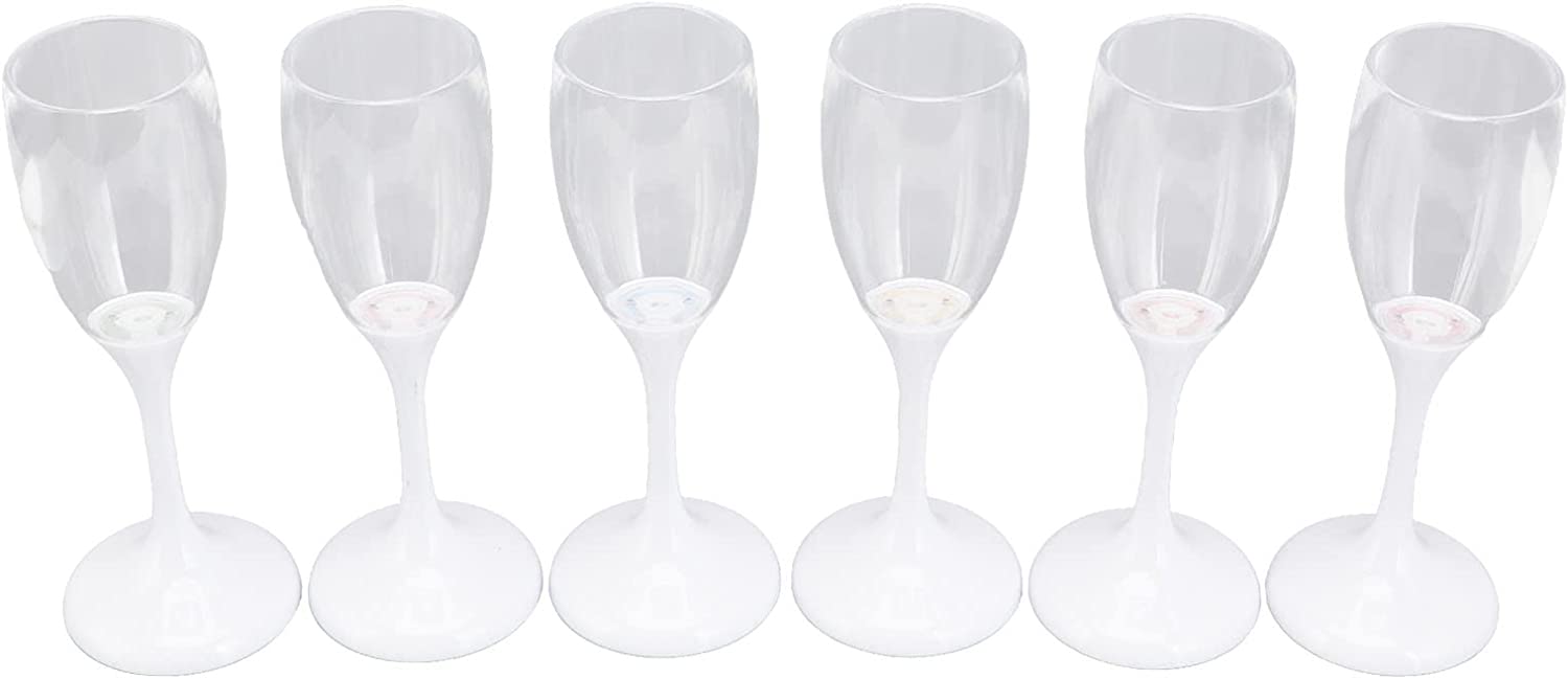 Confezione da 6 Bicchieri da Champagne con 6 Colorazioni LED TECHLY - immagine 4