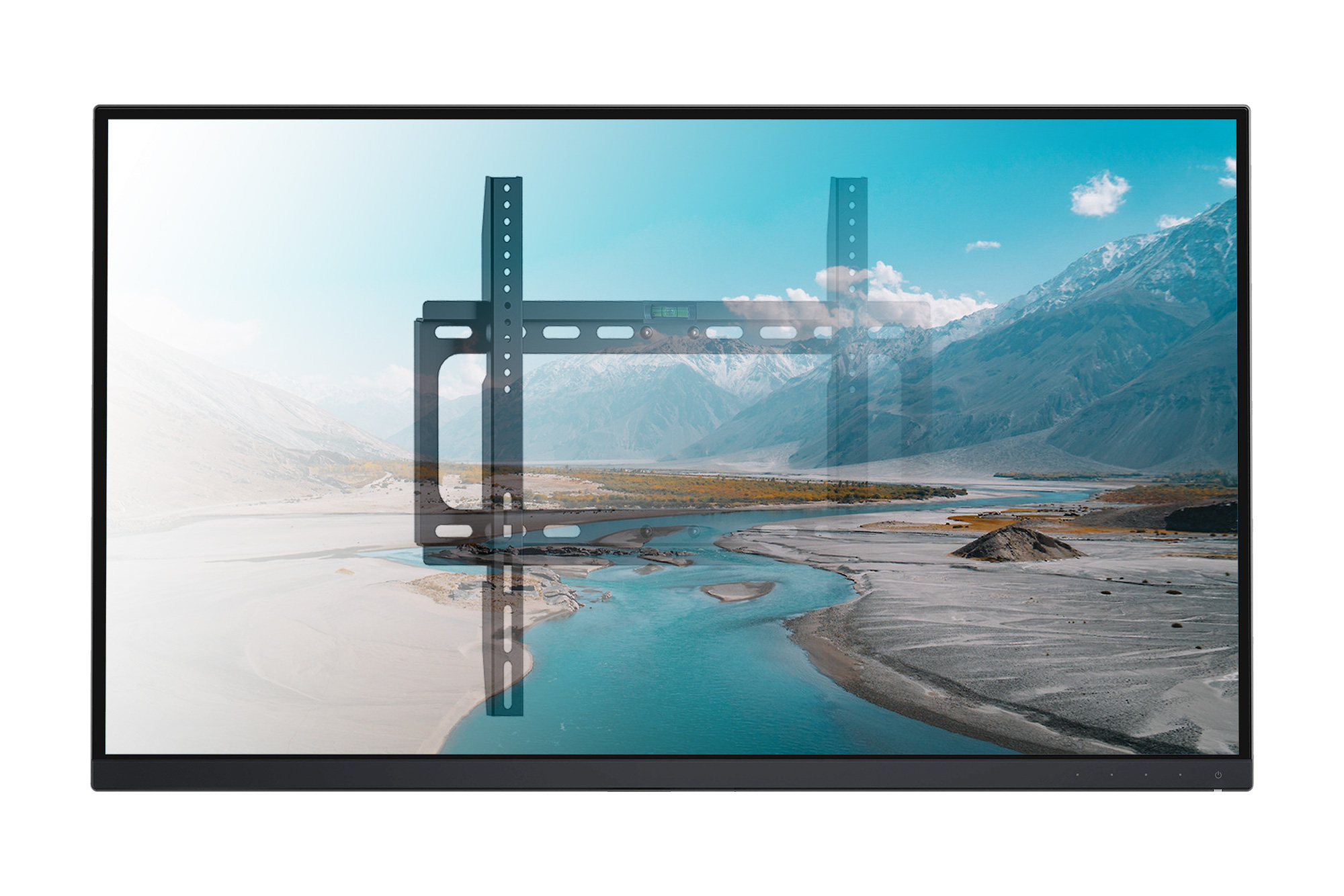 Staffa a Muro Fisso Slim per TV LED LCD 25-56'' Nero TECHLY - immagine 5