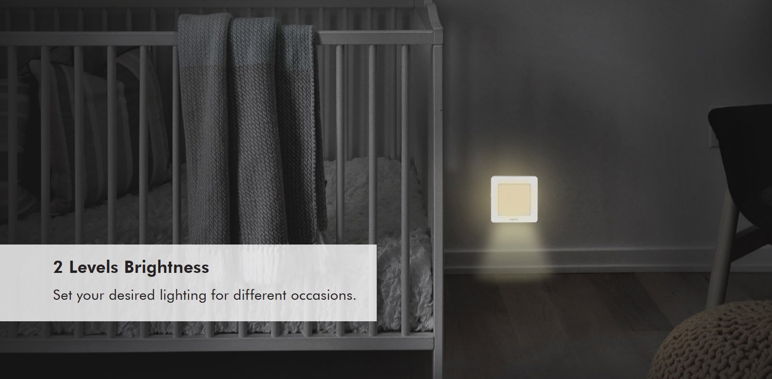 Luce Notturna LED Quadrata con Sensore Crepuscolare Bianco Caldo LOGILINK - immagine 5