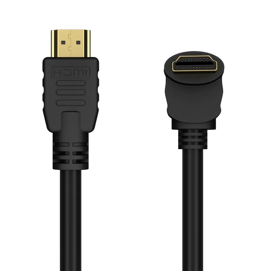 Cavo HDMI™ High Speed con Ethernet A/A M/M Angolato 90° 2m TECHLY - immagine 4