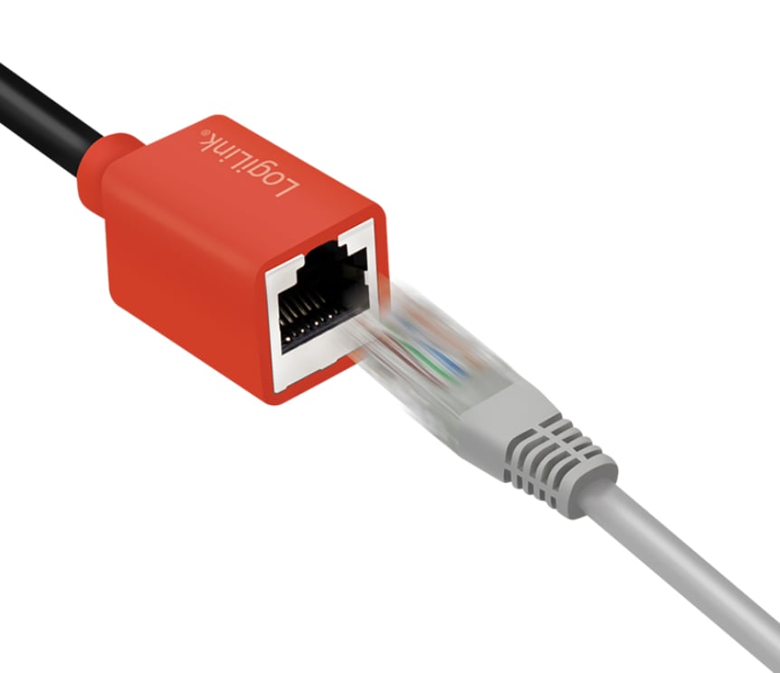 Adattatore RJ45 Cat.6A Classe EA Break Away Protezione Antistrappo 20cm LOGILINK - immagine 4