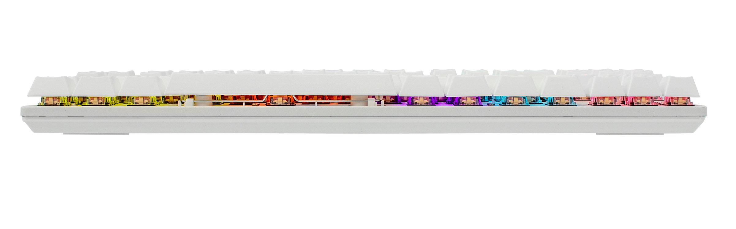 Tastiera Gaming Meccanica USB Anti Ghosting RGB LED 87 Tasti Bianco, Commandos WHITE SHARK - immagine 5