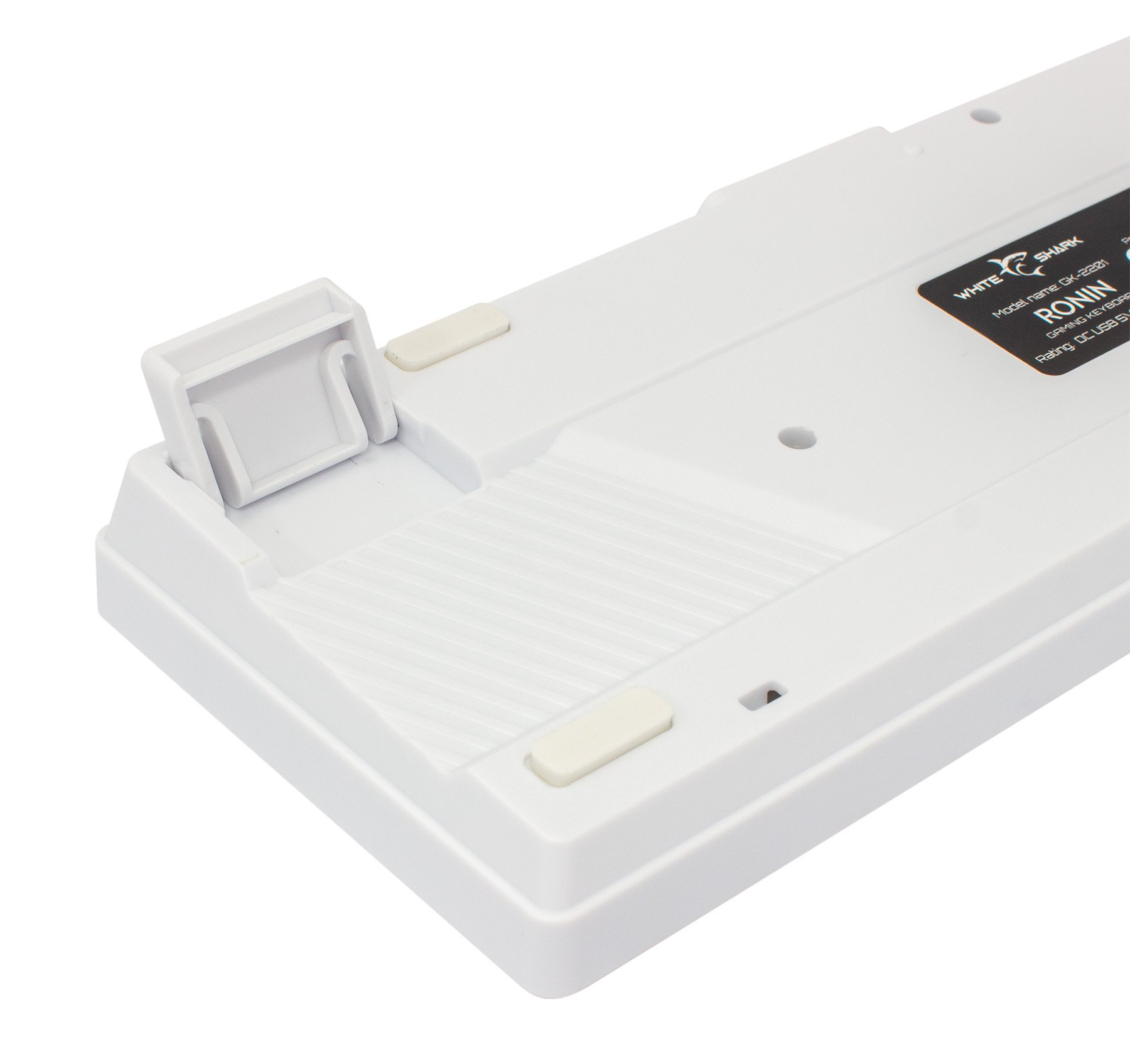 Tastiera Gaming USB 68 Tasti con Retroilluminazione LED RGB Bianco WHITE SHARK - immagine 5