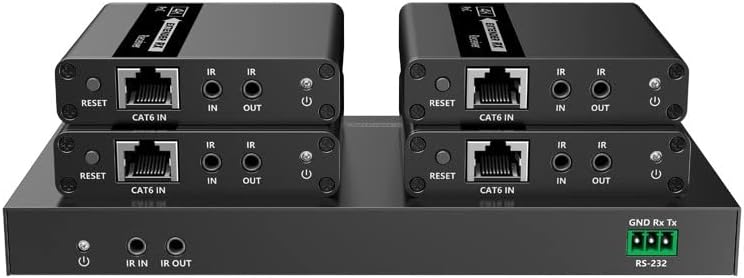 Extender Splitter HDMI 4 vie su Cavo di Rete 70 metri PoC TECHLY - immagine 4