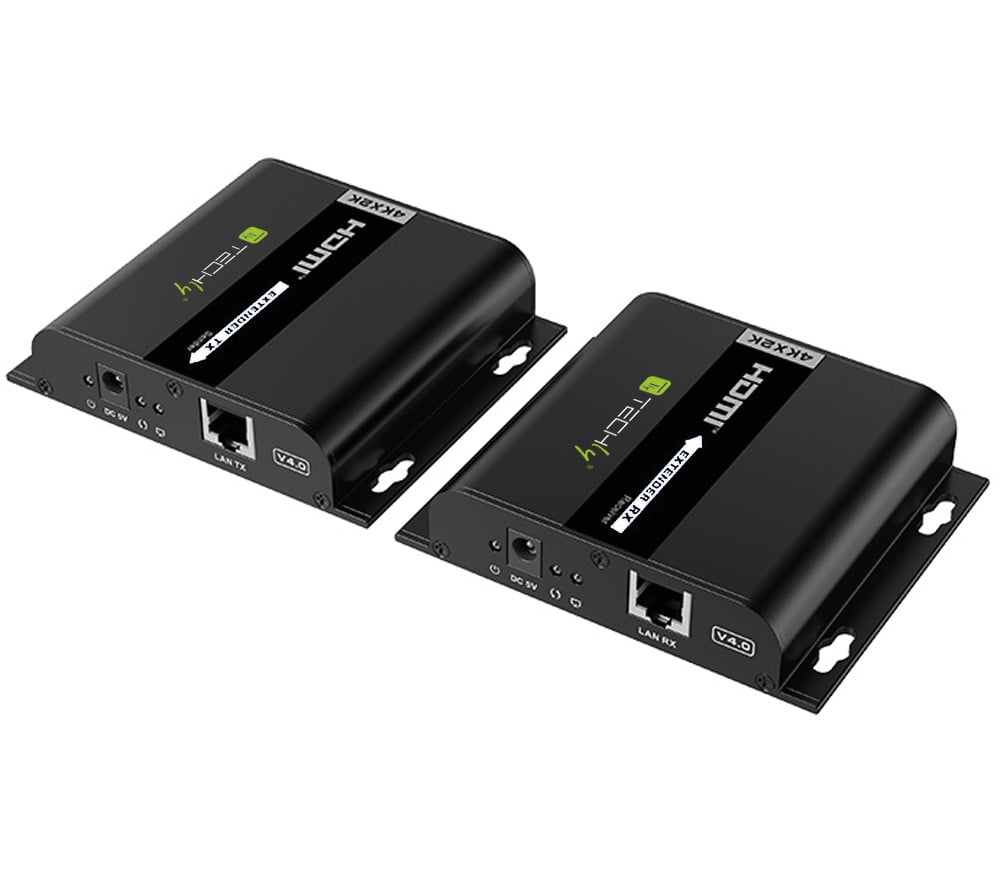 Ricevitore Aggiuntivo per Extender HDMI over IP con PoE IR 4K UHD su Cavo Cat.6 fino a 120m TECHLY - immagine 4