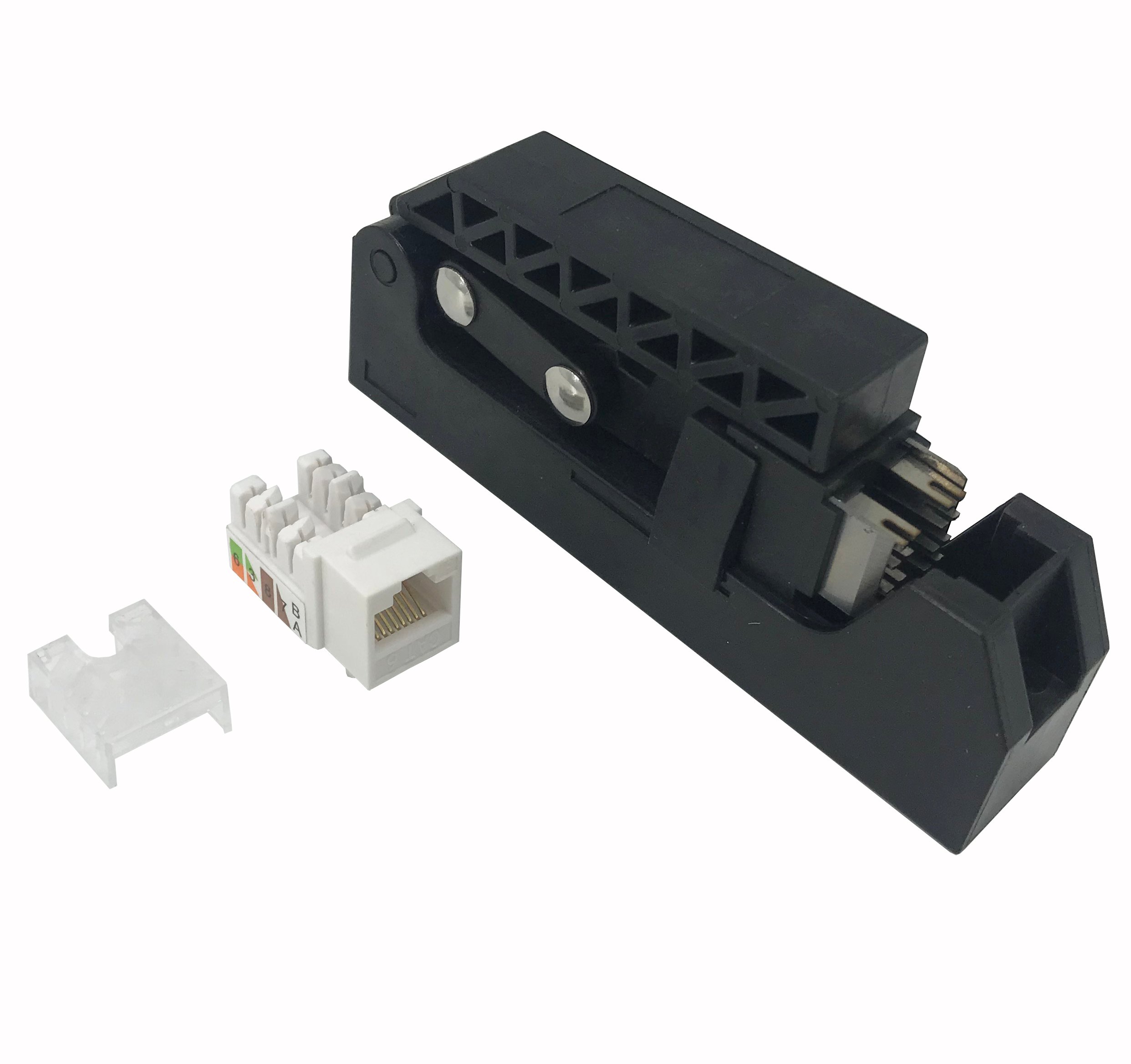 Kit 24 Frutti Cat.6 UTP 90° Keystone con Pinza Crimpatrice TECHLY PROFESSIONAL - immagine 4