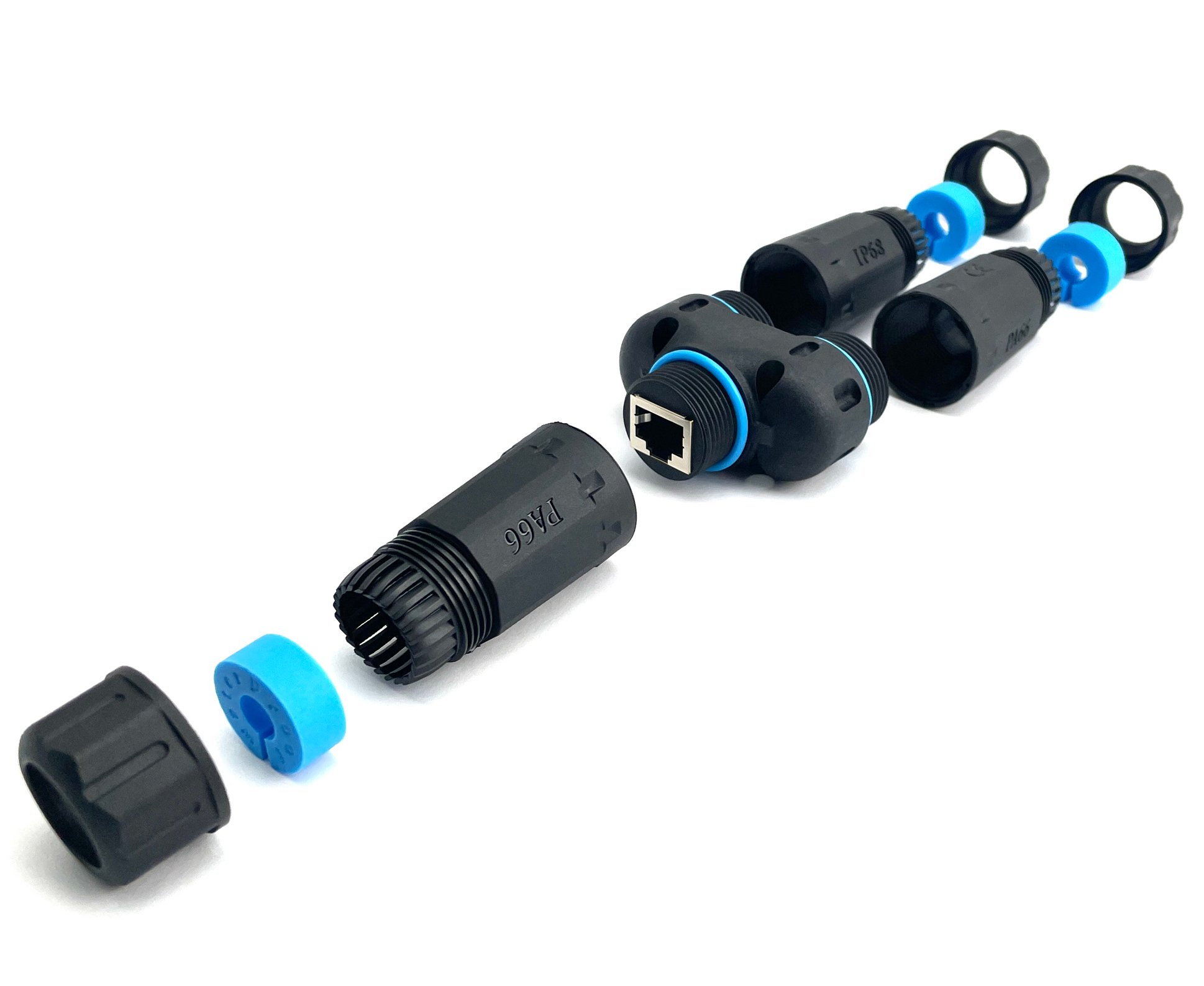 Connettore Adattatore Cat.6 RJ45 1F/2F Configurazione 1:1 Impermeabile IP68 TECHLY PROFESSIONAL - immagine 5