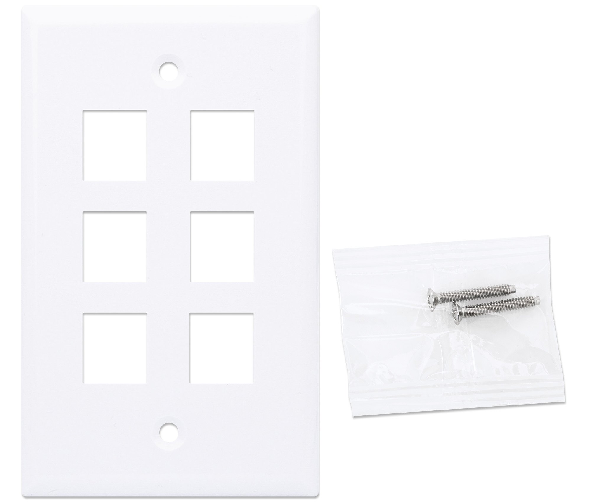 Placca Porta Frutti 6 Posti Mod.503 Bianco TECHLY PROFESSIONAL - immagine 4