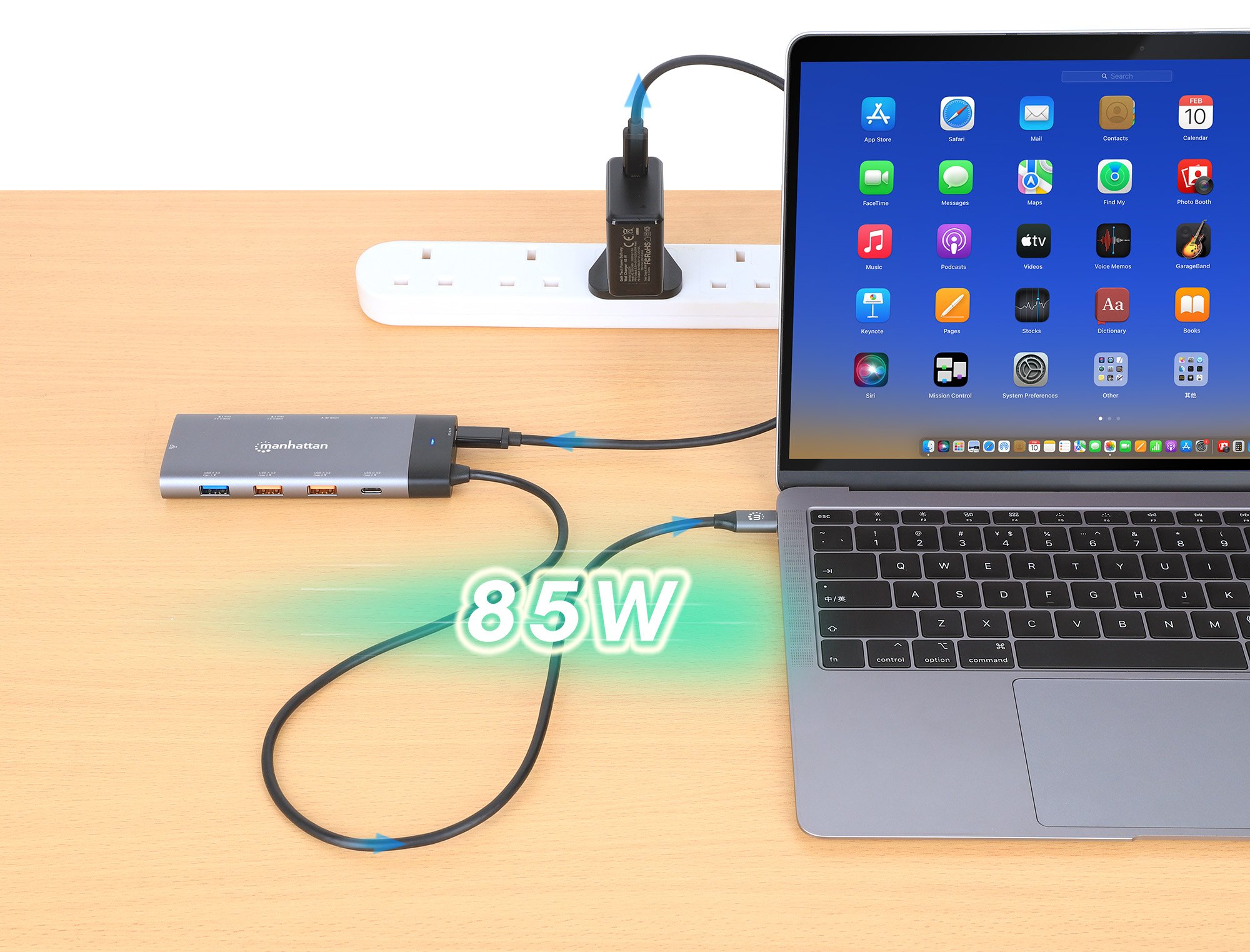 Docking Station USB-C™ PD Doppio Monitor 8K Multiporta 10 in 1 MANHATTAN - immagine 5