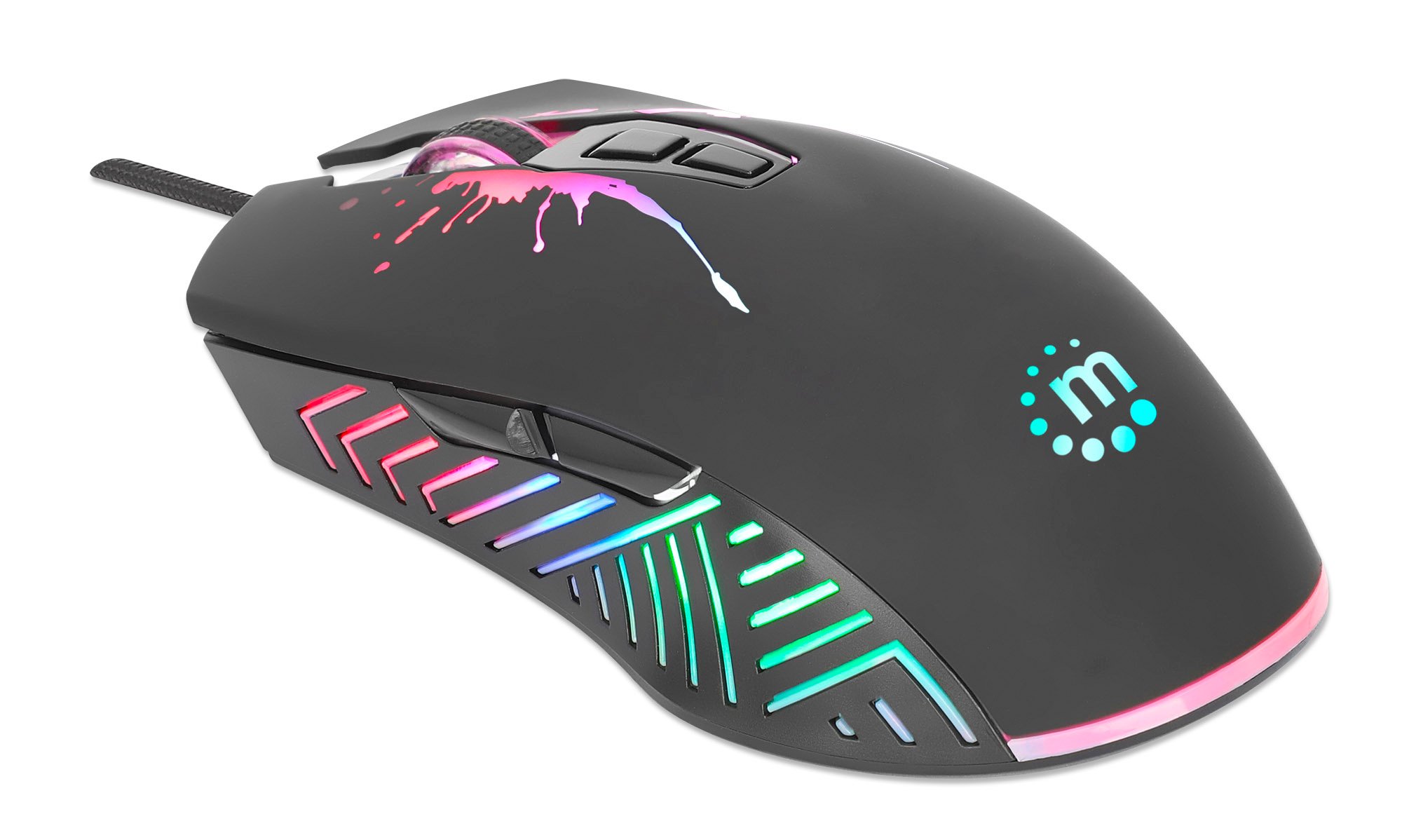 Mouse ottico Gaming LED RGB con cavo USB MANHATTAN - immagine 5