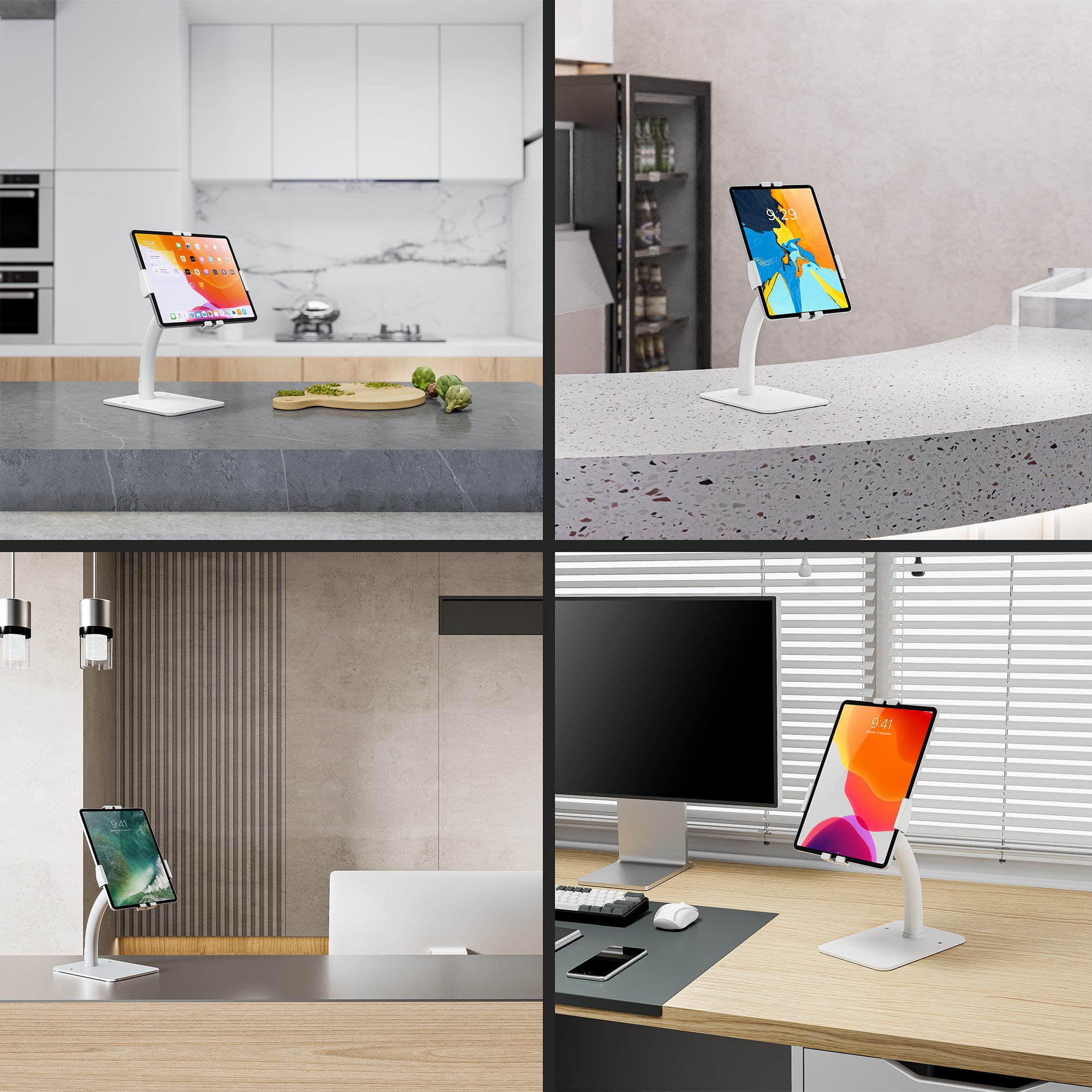 Supporto da Banco Antifurto per Tablet 7,9-11'' con Rotazione 360° MANHATTAN - immagine 5