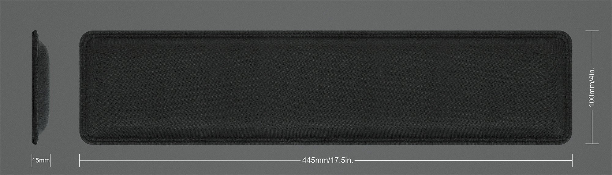 Tappetino Poggiapolsi Ergonomico in Gel per Tastiera Nero MANHATTAN - immagine 5