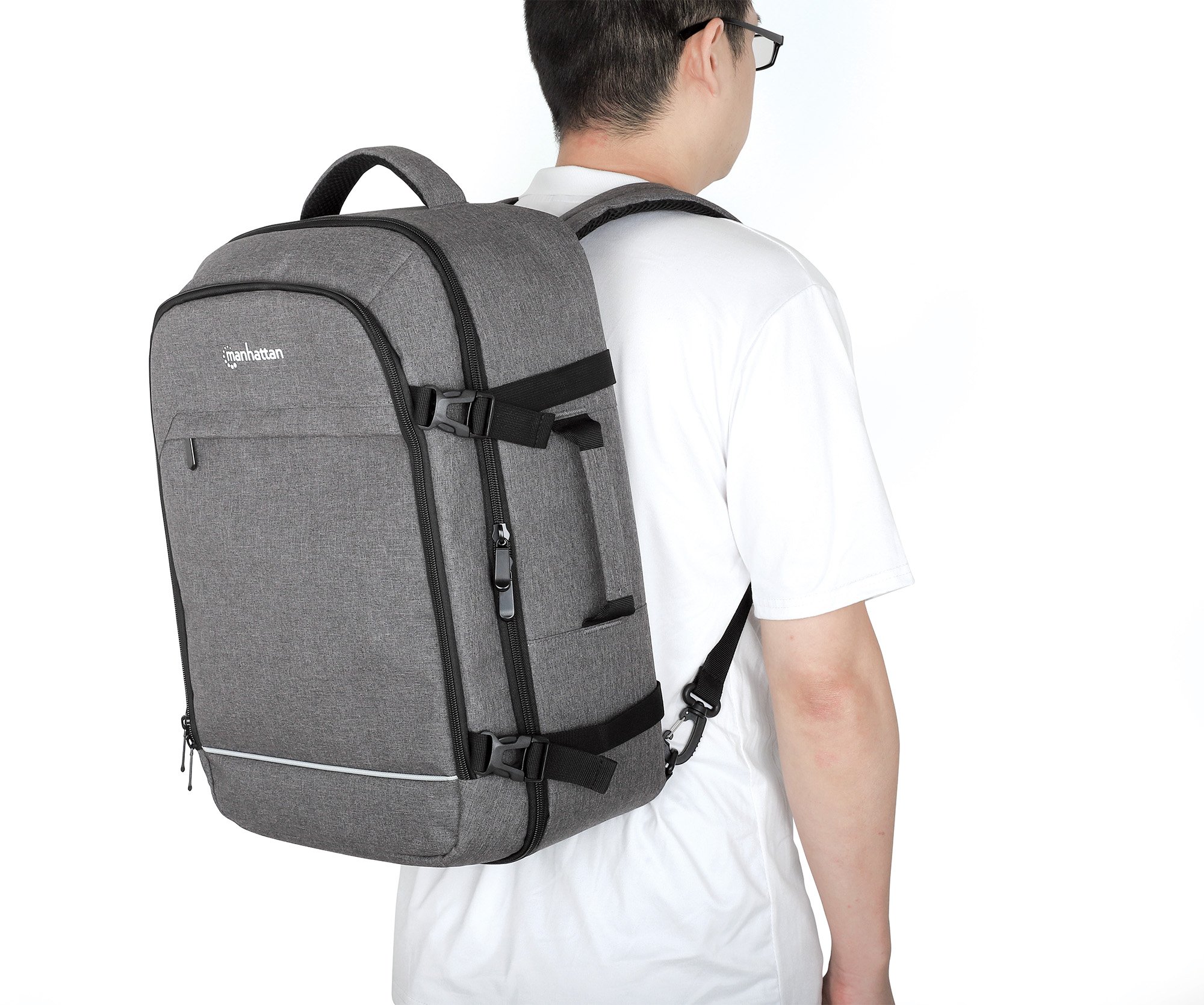Zaino per Notebook 17.3'' Bagaglio a Mano Borsone da Viaggio Roma MANHATTAN - immagine 6
