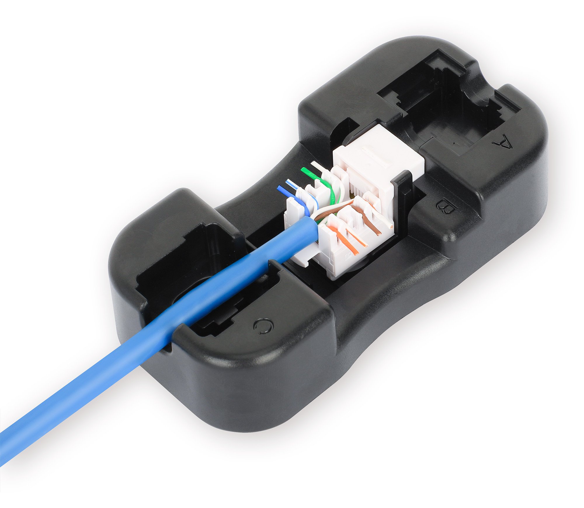 Frutto Keystone Slim Cat.6 per Cavo Rigido con Supporto Punch-Down 25 pz Bianco INTELLINET - immagine 4