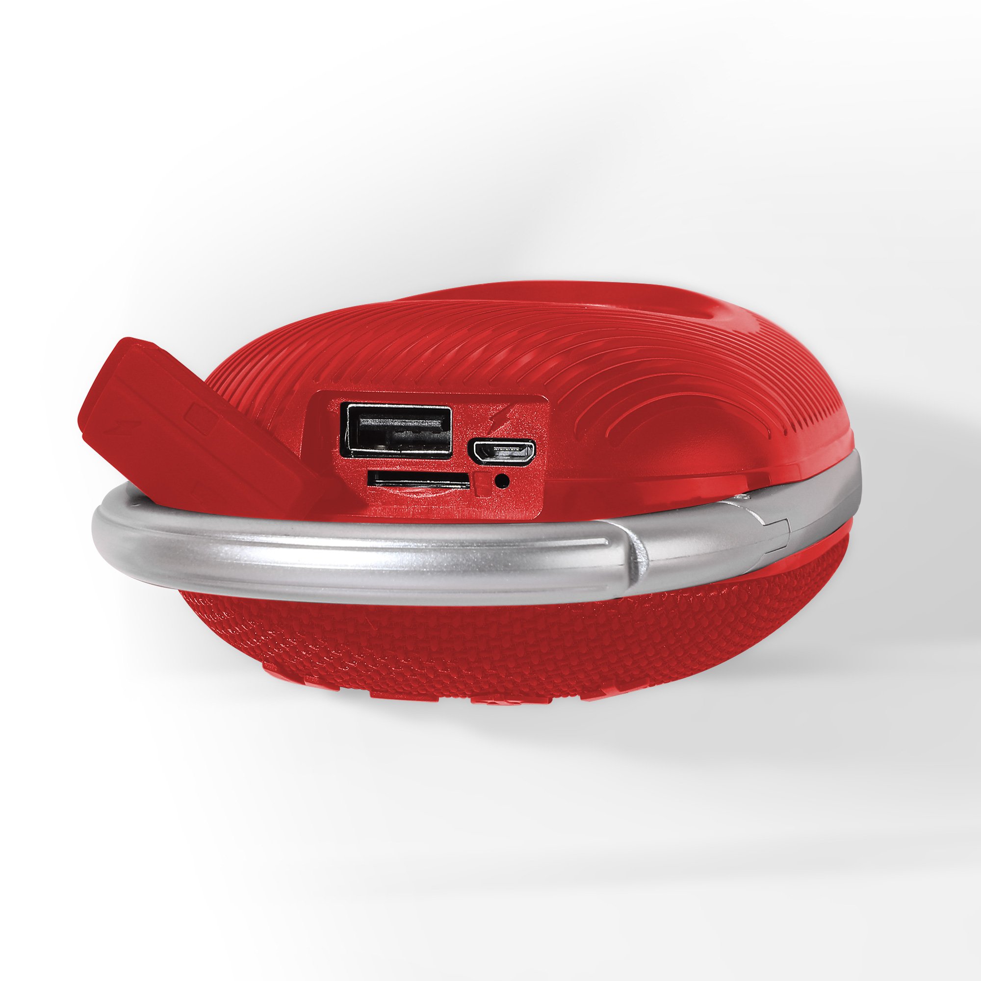 Mini Altoparlante Wireless BT V5.3 Speaker Luce LED Vivavoce TF USB Rosso TECHLY - immagine 5