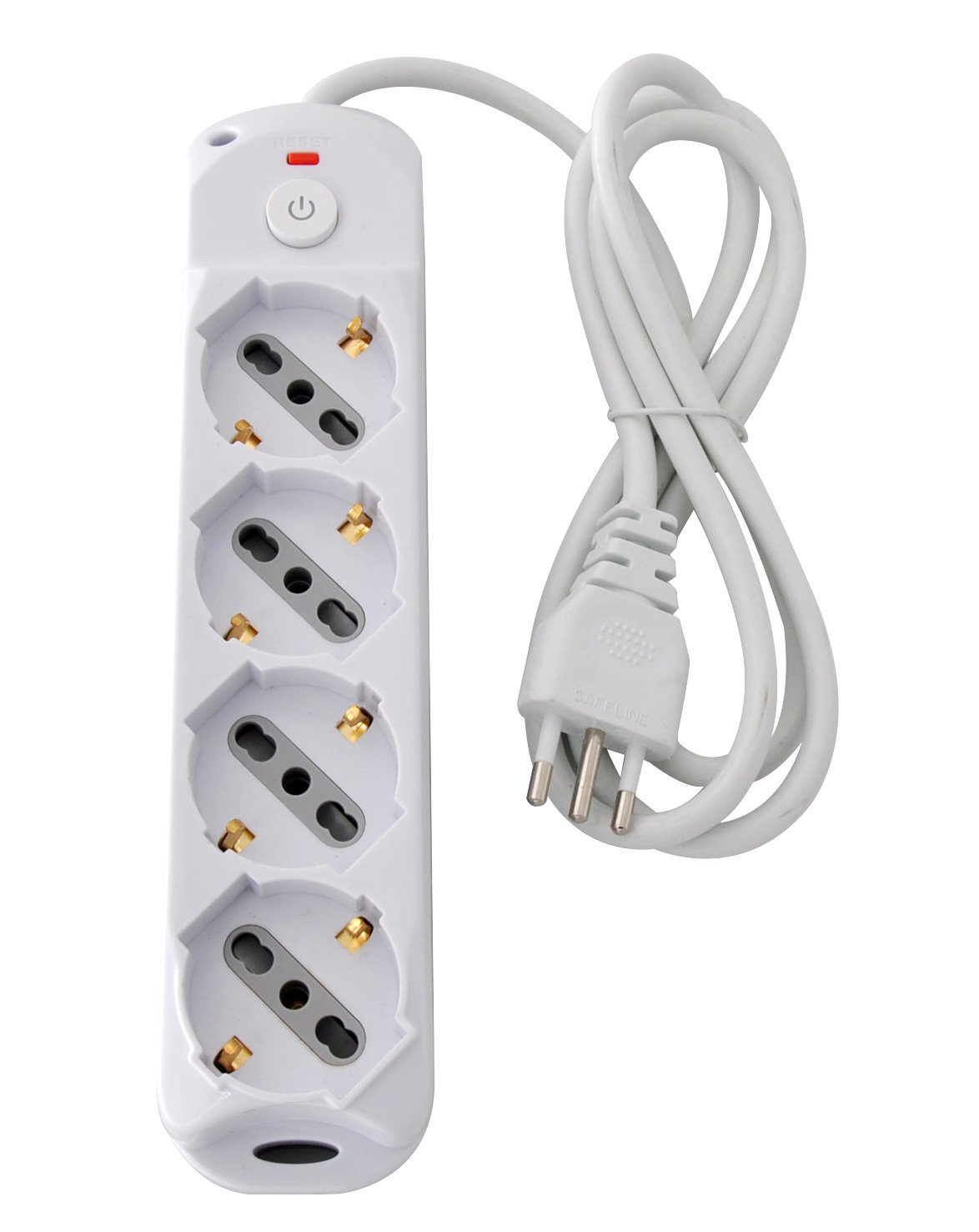 Presa Multipla a 4 Posti Italiana Bipasso/Schuko Spina 10A TECHLY - immagine 4