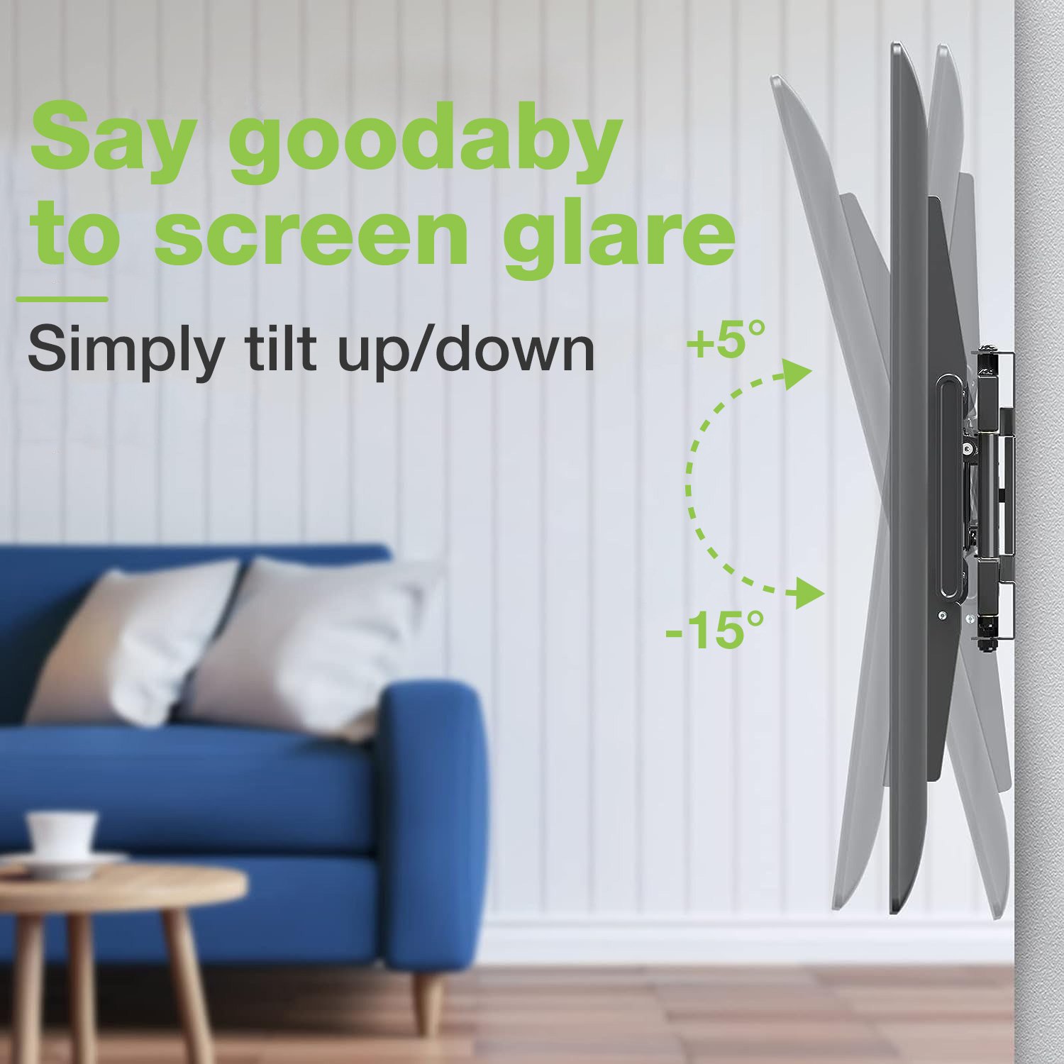 Staffa a Muro con Doppio Braccio per TV LCD 42-75'' Full-Motion TECHLY - immagine 5