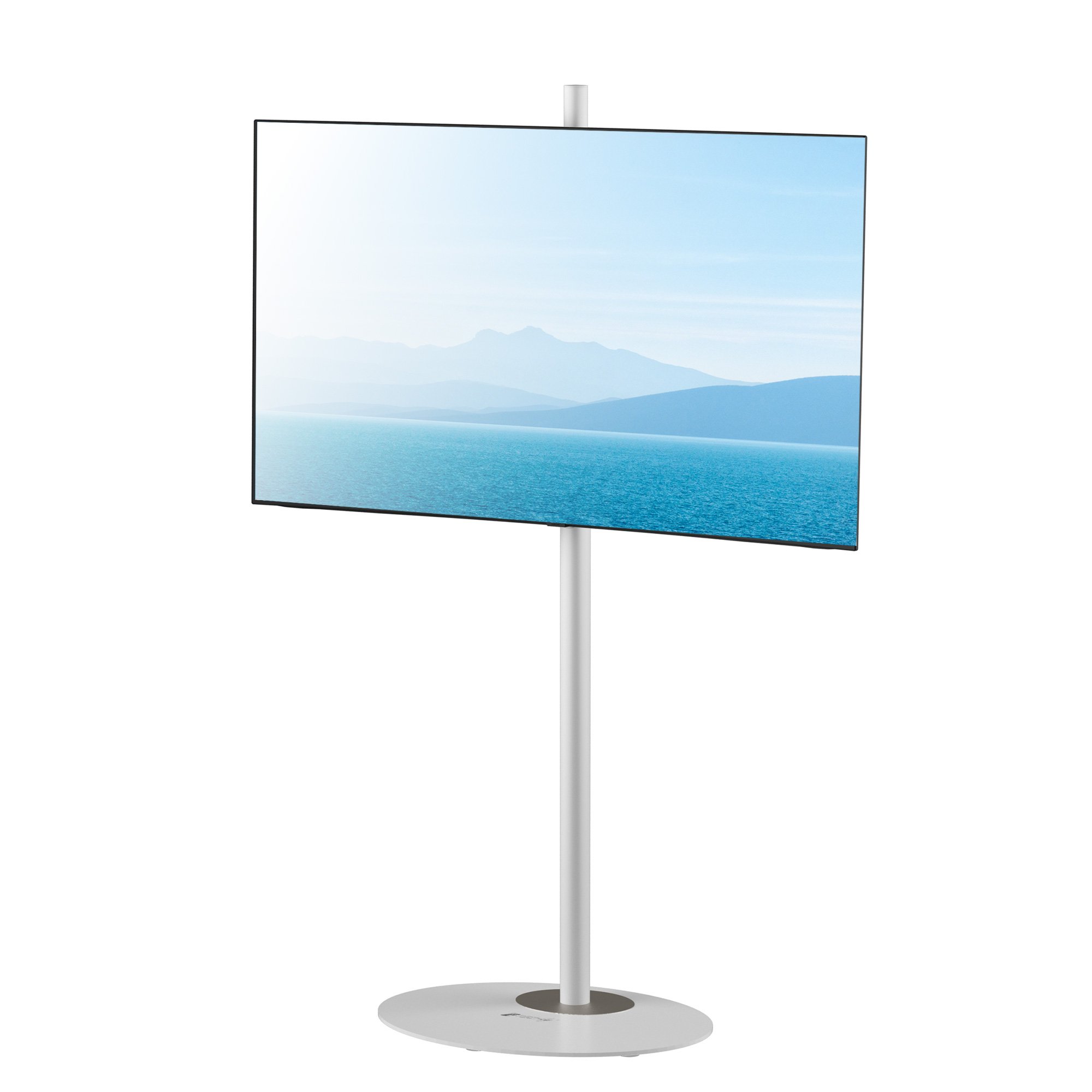 Stand da Pavimento TV/LED LCD 32''-65'' con Base Ovale Bianco TECHLY - immagine 4