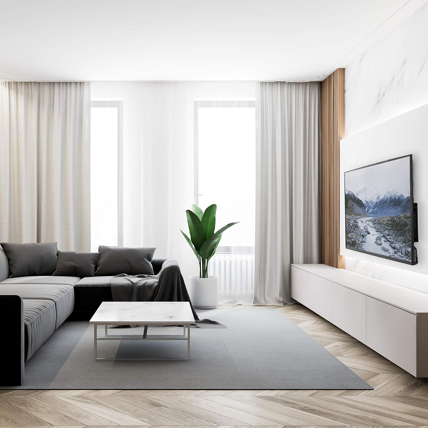 Supporto a Muro Extra Long Full Motion per TV 42-80'' TECHLY - immagine 5