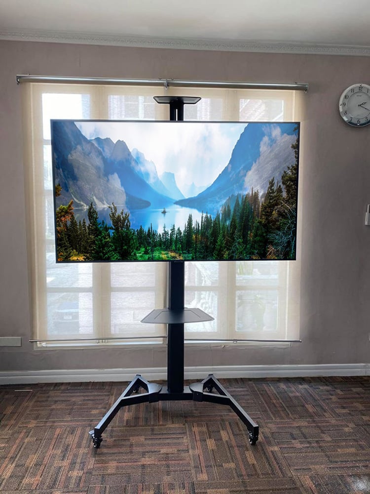 Supporto da Pavimento con Mensola TV/LED/LCD 37''-70'' Nero TECHLY - immagine 5