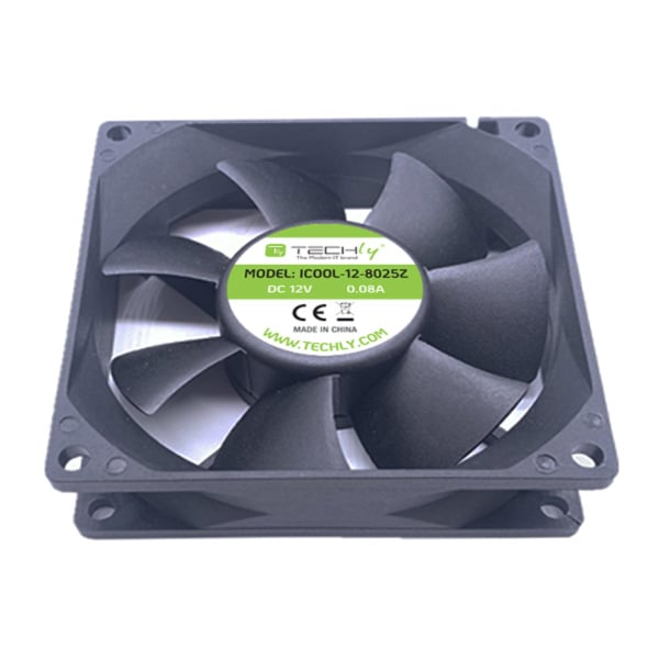 Ventola per PC 80x80x25 12V TECHLY - immagine 3