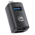 Hub USB-C&trade; 3.2 Gen1 a 3 porte USB-A Compatto Nero MANHATTAN