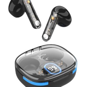 Auricolari Wireless Bluetooth v5.3 Custodia di Ricarica con Display Nero WHITE SHARK