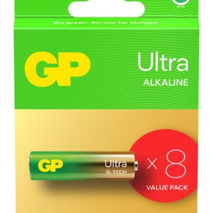 Confezione 8 Batterie GP Ultra Alcaline Stilo AA 15AU/LR6 GP BATTERIES