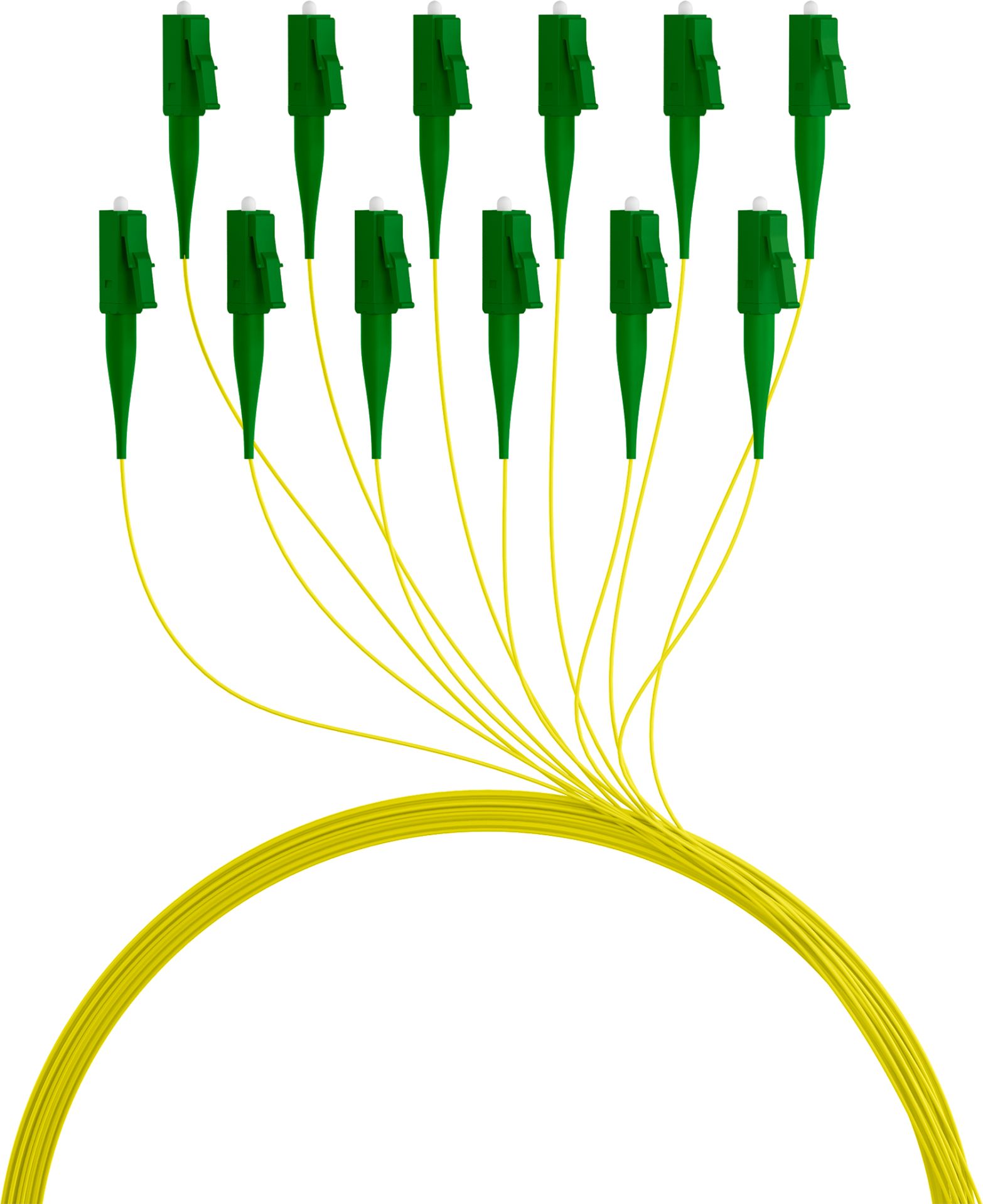 Pigtail Fibra Ottica Monomodale OS2 LC/APC G652D 2m Giallo OEM