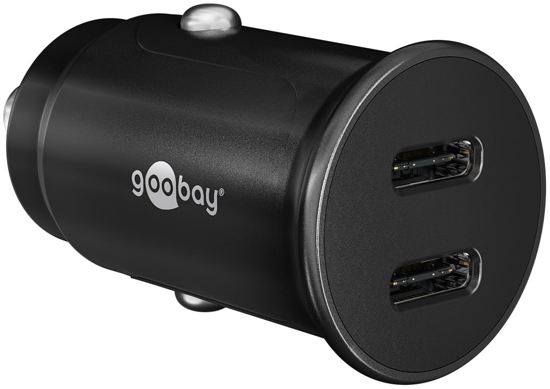 Caricatore Compatto da Auto 2 porte USB-C™ PD Power Delivery 30W GOOBAY