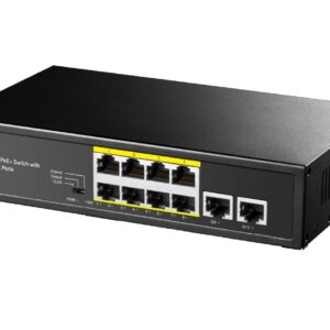 Switch PoE+ 10/100M 8 Porte con 2 Porte Uplink, FS1010PG CUDY