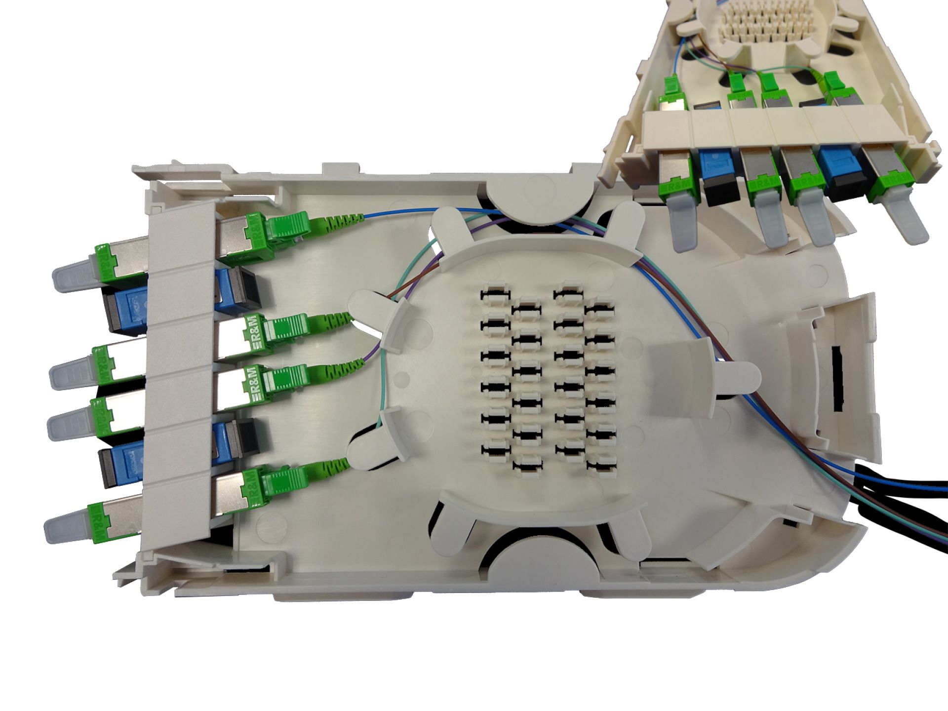 Scatola di Giunzione Fibra Ottica Modulo FTTH con 6 Adattatori Ceramici SC OM3 OEM - immagine 7
