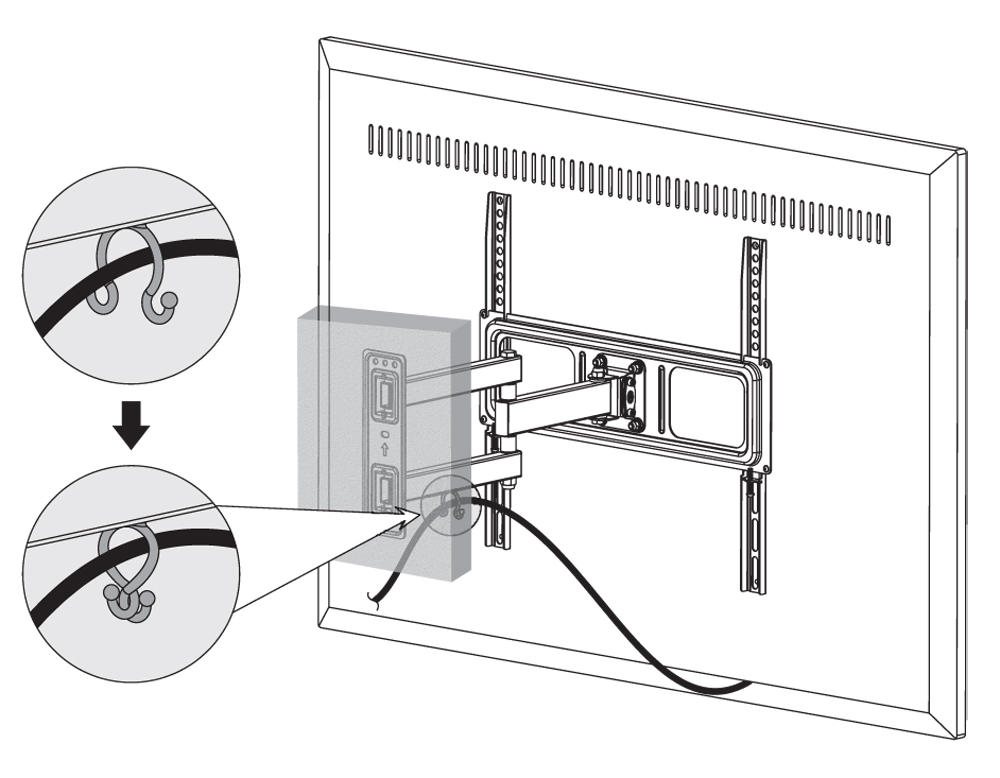 Supporto a Muro per TV LED LCD 32-55'' Full-Motion TECHLY - immagine 6