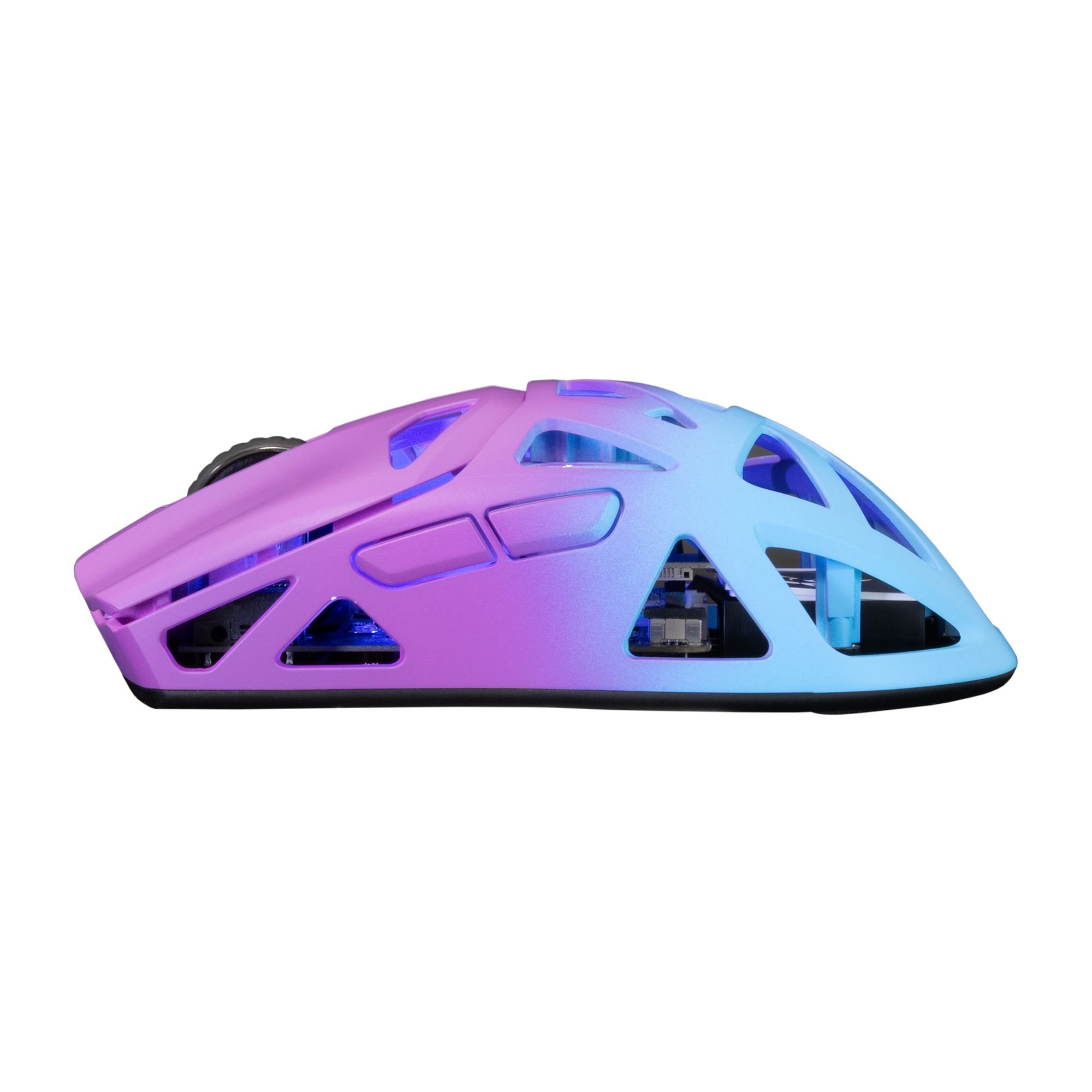 Mouse Ottico Wireless Gaming 24000 Dpi Retroilluminazione DPI LED Blu Viola, DAGONET-BLP WHITE SHARK - immagine 6