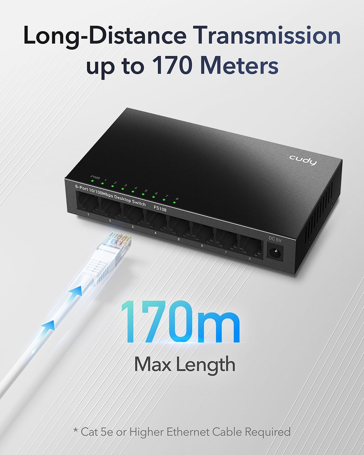Switch Desktop Gigabit a 8 Porte, GS108 CUDY - immagine 6